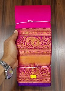 Elegant rose 🌹 & Gold Saree