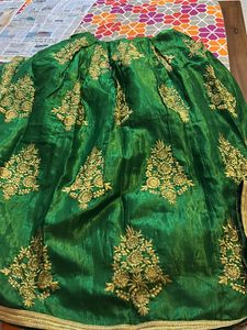 Lehnga Blouse Dupatta Women Green