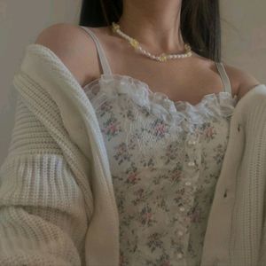 Cottagecore Sweetheart Neckline Top
