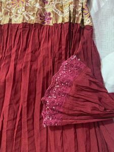 Boho Maroon Long Sleeve Top