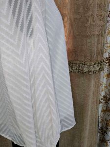 Elegant White Chevron Blouse