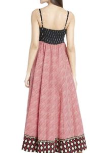 Noodle Strap Long Gown With Huge Ghera