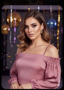 “Rosy Chic Off-Shoulder Top”
