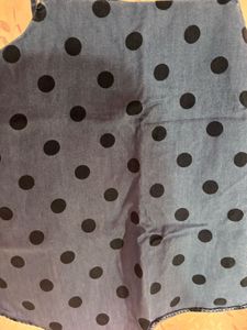 Polka Dot Denim Tank Top