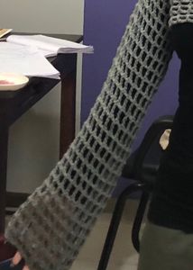 Grey Crochet Bolero