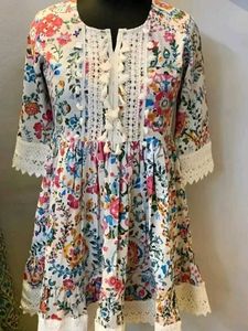 A Line Floral Kurti