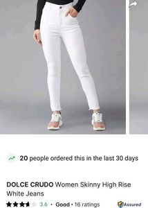 White High Rise Denim