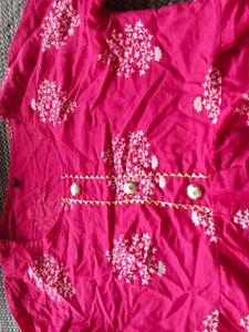 Pink Floral Print Peplum Top