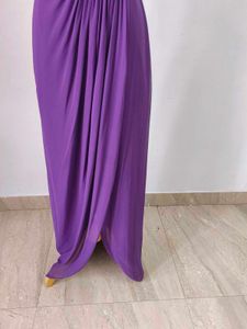 Purple Draped Maxi Dress