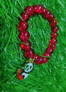 Red Beaded Panda Bracelet