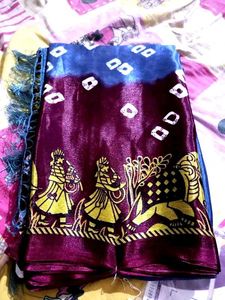Crape Bandhani Saree