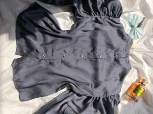 H&amp;M Embroidered Sleeves Top