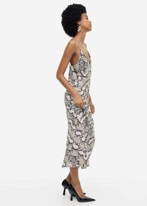 Snakeskin Print Slip Dress