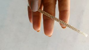 Hair Band Silver With Stones (Pack Of 7)