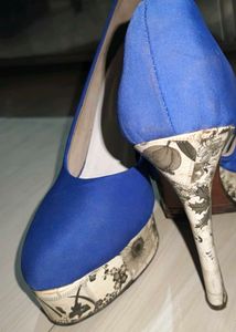 Blue Platform Heels
