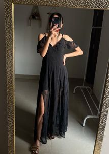 OFF SHOULDER  BLACK MAXI DRESS