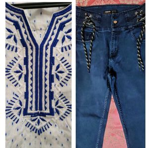 Stylish Kurta & Jeans Set