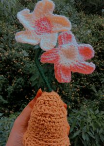 Handmade Crochet Flower Pot