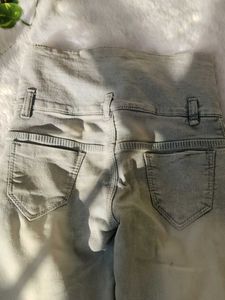 High-Waisted Denim Jeans