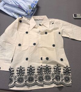 Embroidered Cotton Coord Set