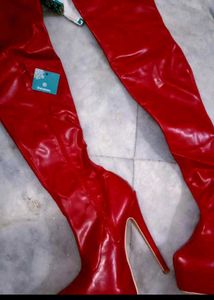 Red High Heel Boots