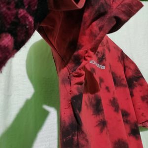 Bonkers Tie-dye Red Oversized Tshirt