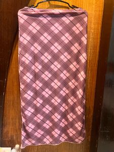 plaid/ checkered maxi skirt