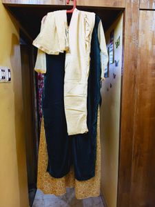 XXL Velvet Coat Model Full Gown Set