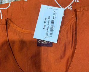 🧡🤍Orange kurta pant Set With Dupatta 🤍🧡