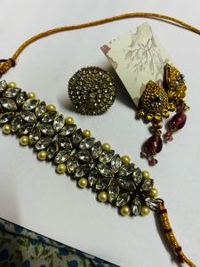 Jewelry Set: Necklace, Earrings &amp; Ring