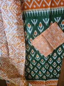 Green Cotton Saree
