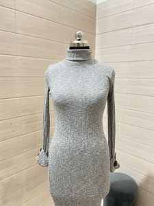 Ribbed Knit Bodycon Dress for Women
