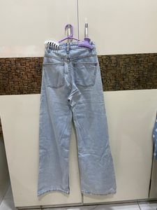 wide leg jeans high waisted light denim