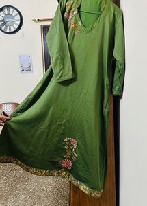 Green Floral Suit