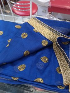 Blue Embellished Saree