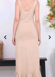 Elegant Beige Maxi Dress