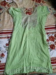 Light Green Embellished Kurta