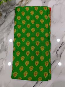 Red &amp; Green Soft Silk Saree