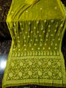 Mesmerising Pure Georgette Chikankari Saree