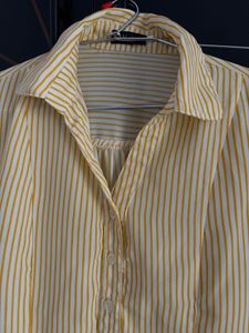 Striped Yellow &amp; White Blouse