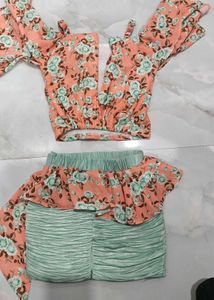 Cute Floral Two-Piece Set