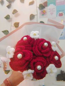 5 rose crochet bouquet ❤
