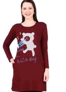 Maroon 'Have A Nice Day' Tunic