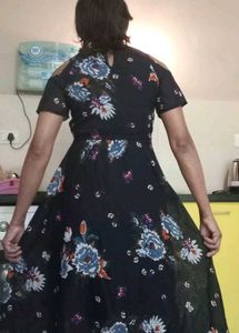 Floral Navy Blue Dress