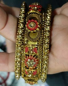 Metal Kada Bangle Set