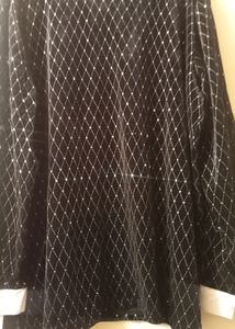 Designer Top Black And White Collar