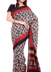 Handmade Block Printed Cotton Saree