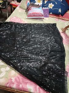 Black Sequin Embellished Lehnga