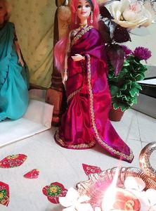 Doll Saree With Blouse (2)and 1 Dress  (No Dolls) #saree #dollsaree #barbie #barbie Doll