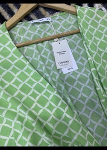 MANGO Printed Dress With Balloon Sleeves